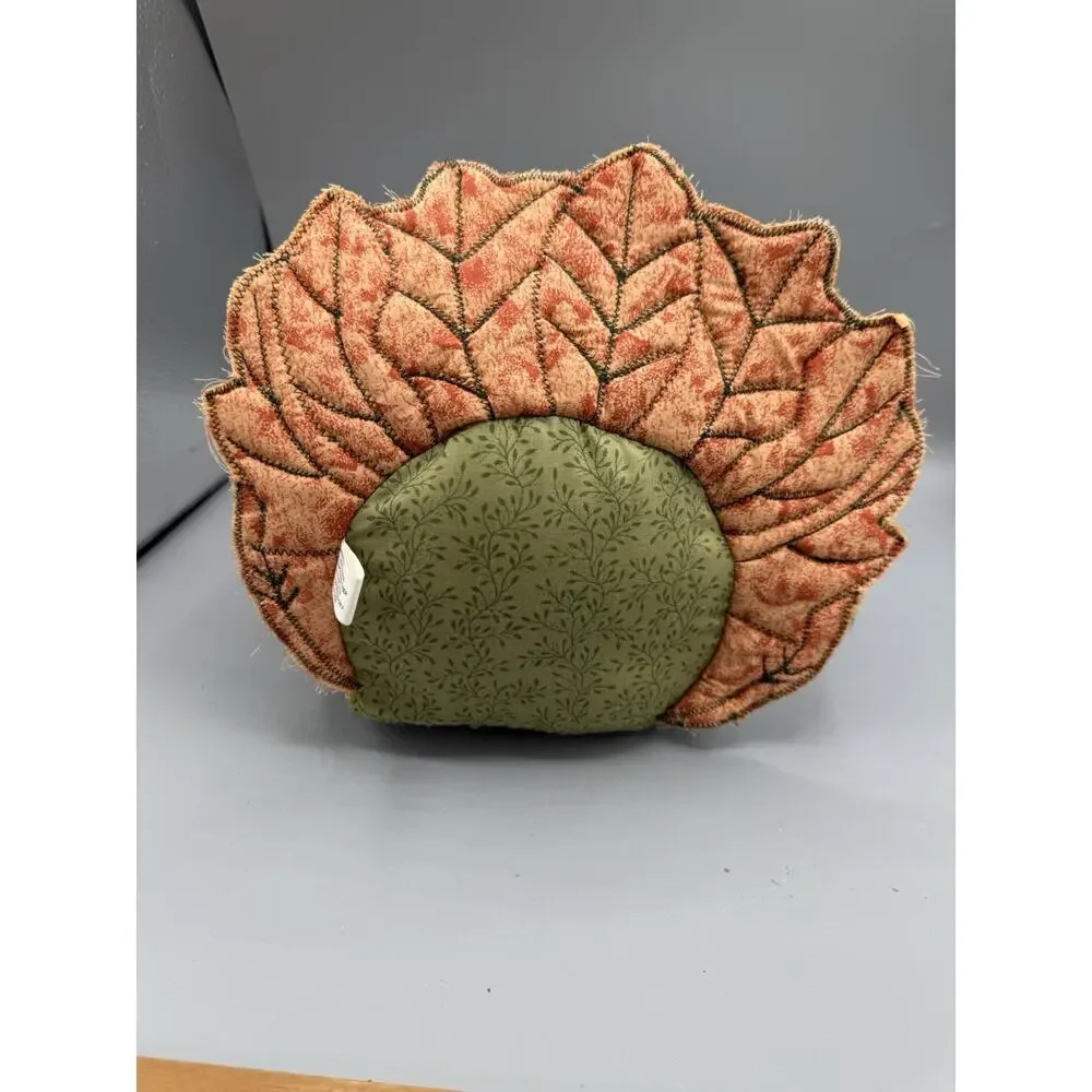 Thanksgiving Turkey Plush Decor Round Stuffed Fall Harvest Quilted Leaf Tail